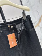 Two-Piece Contrast Stitch Denim Set – Vest & Pants