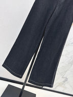 Two-Piece Contrast Stitch Denim Set – Vest & Pants