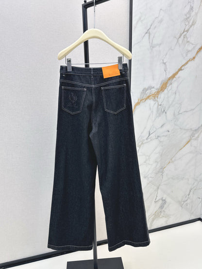 Two-Piece Contrast Stitch Denim Set – Vest & Pants