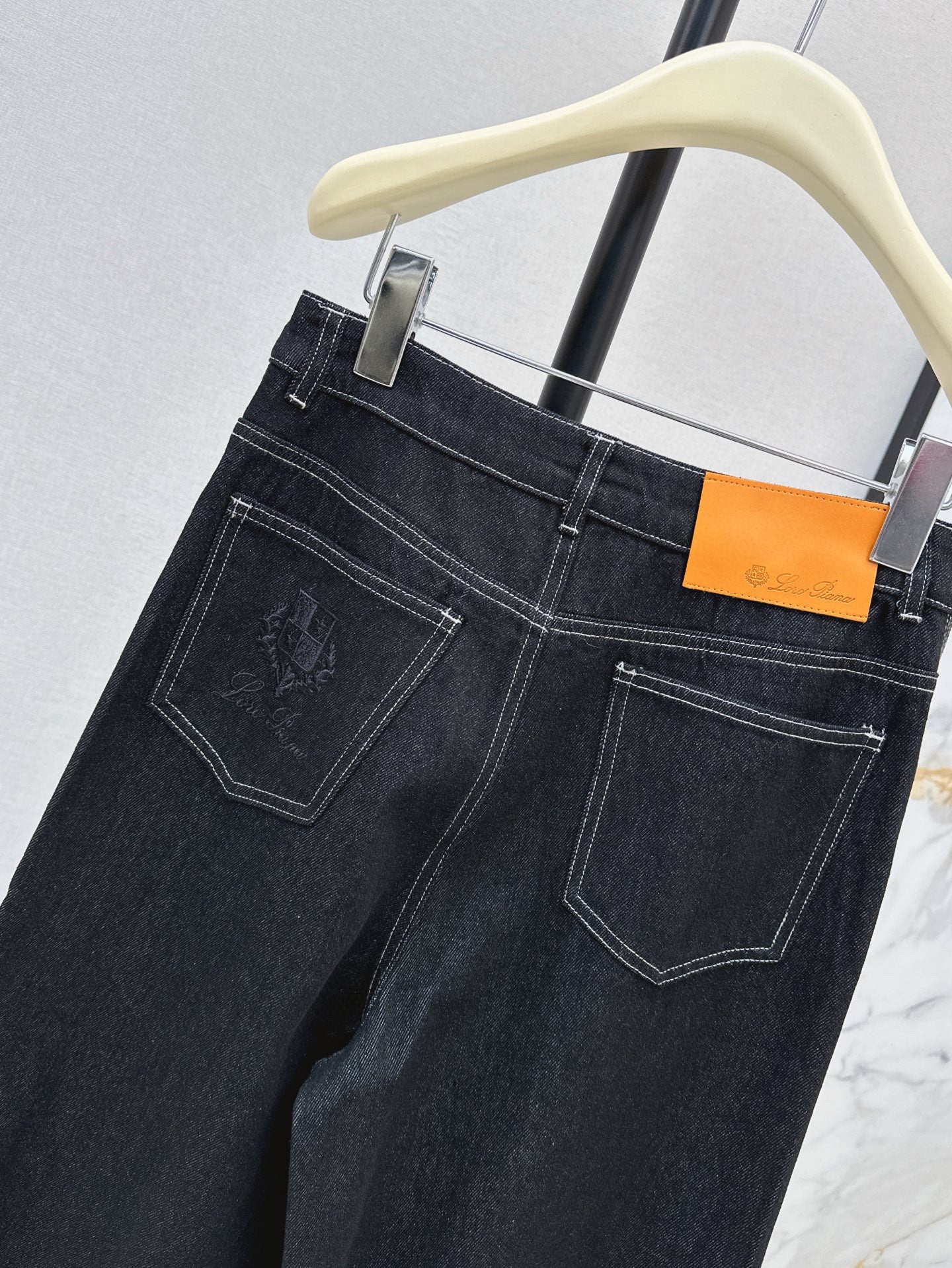 Two-Piece Contrast Stitch Denim Set – Vest & Pants