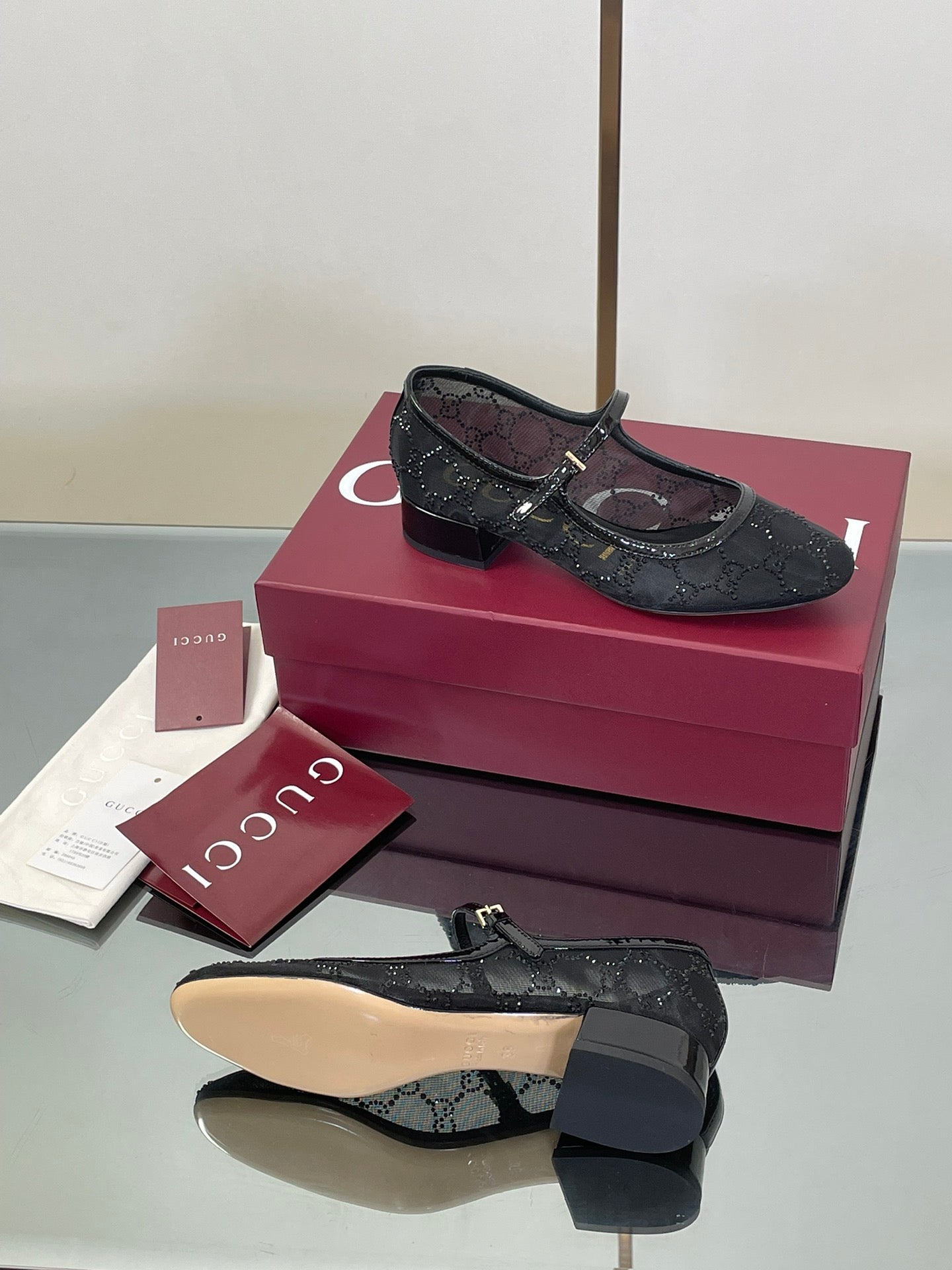 Luxury Crystal Mesh Mary Jane Flats – Early Fall 2025 Collection