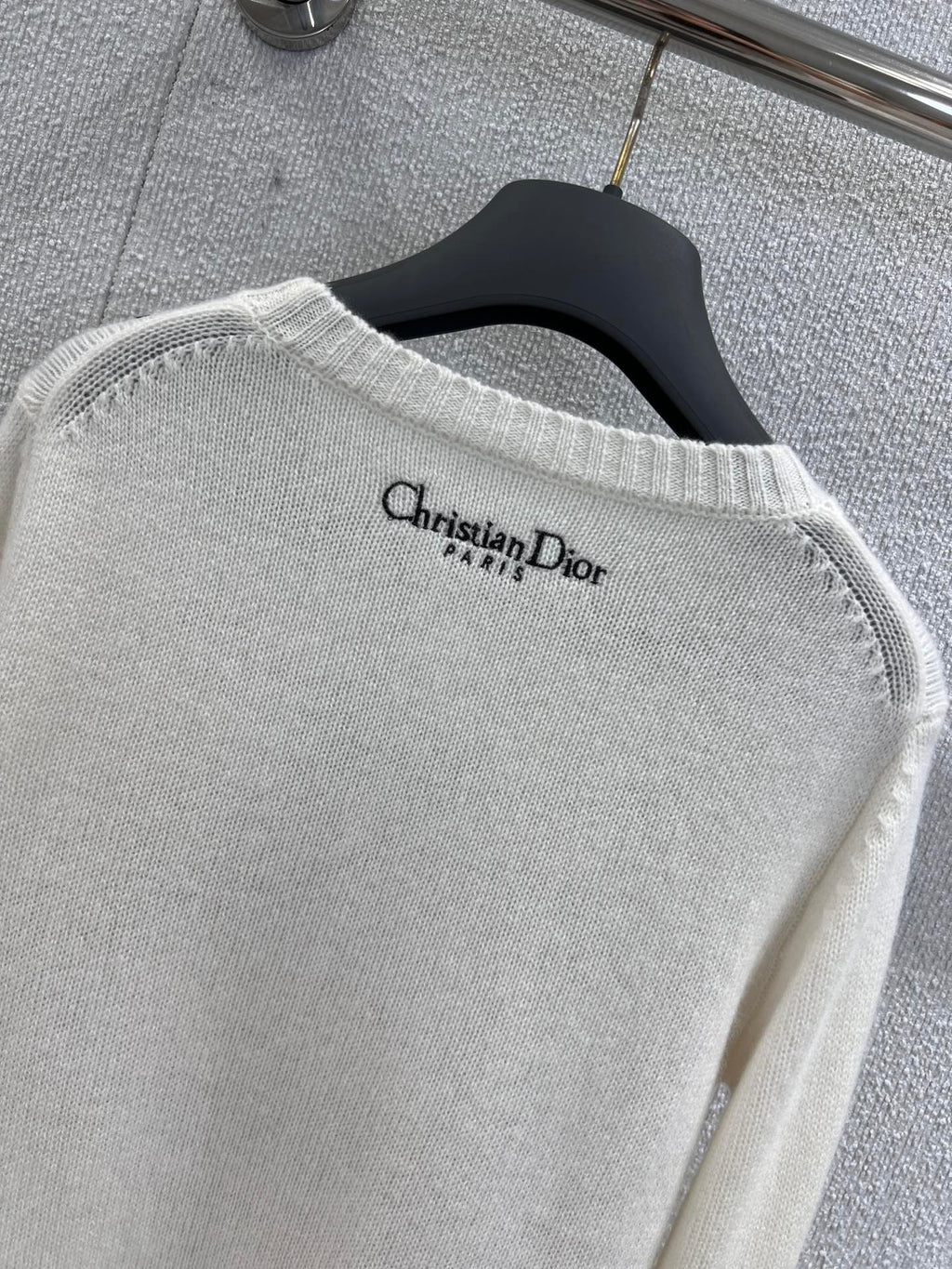 Embroidered Cashmere Knit Sweater  (Premium Quality)