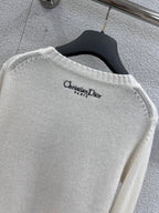 Embroidered Cashmere Knit Sweater  (Premium Quality)