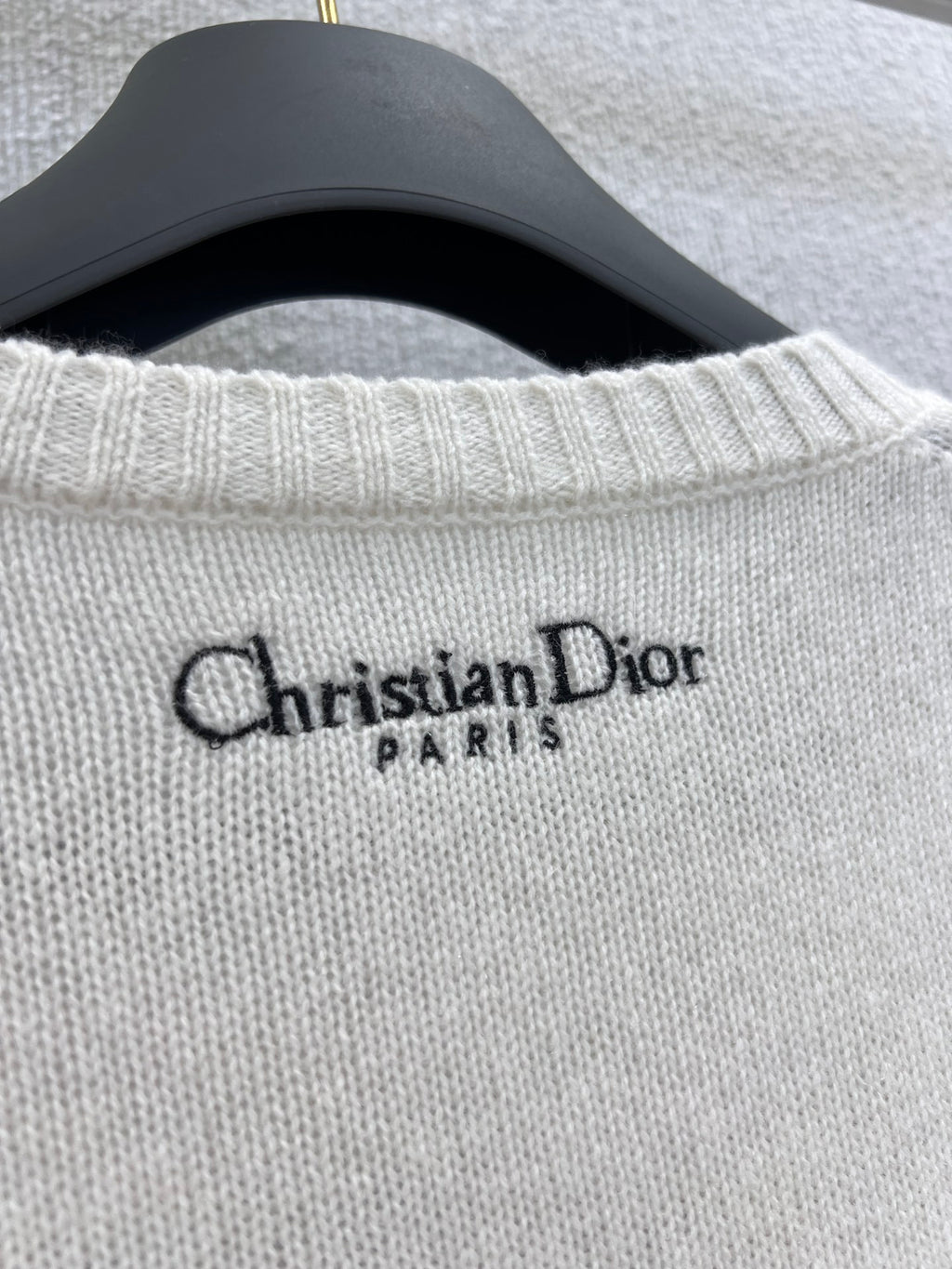 Embroidered Cashmere Knit Sweater  (Premium Quality)