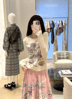 Embroidered Cashmere Knit Sweater  (Premium Quality)