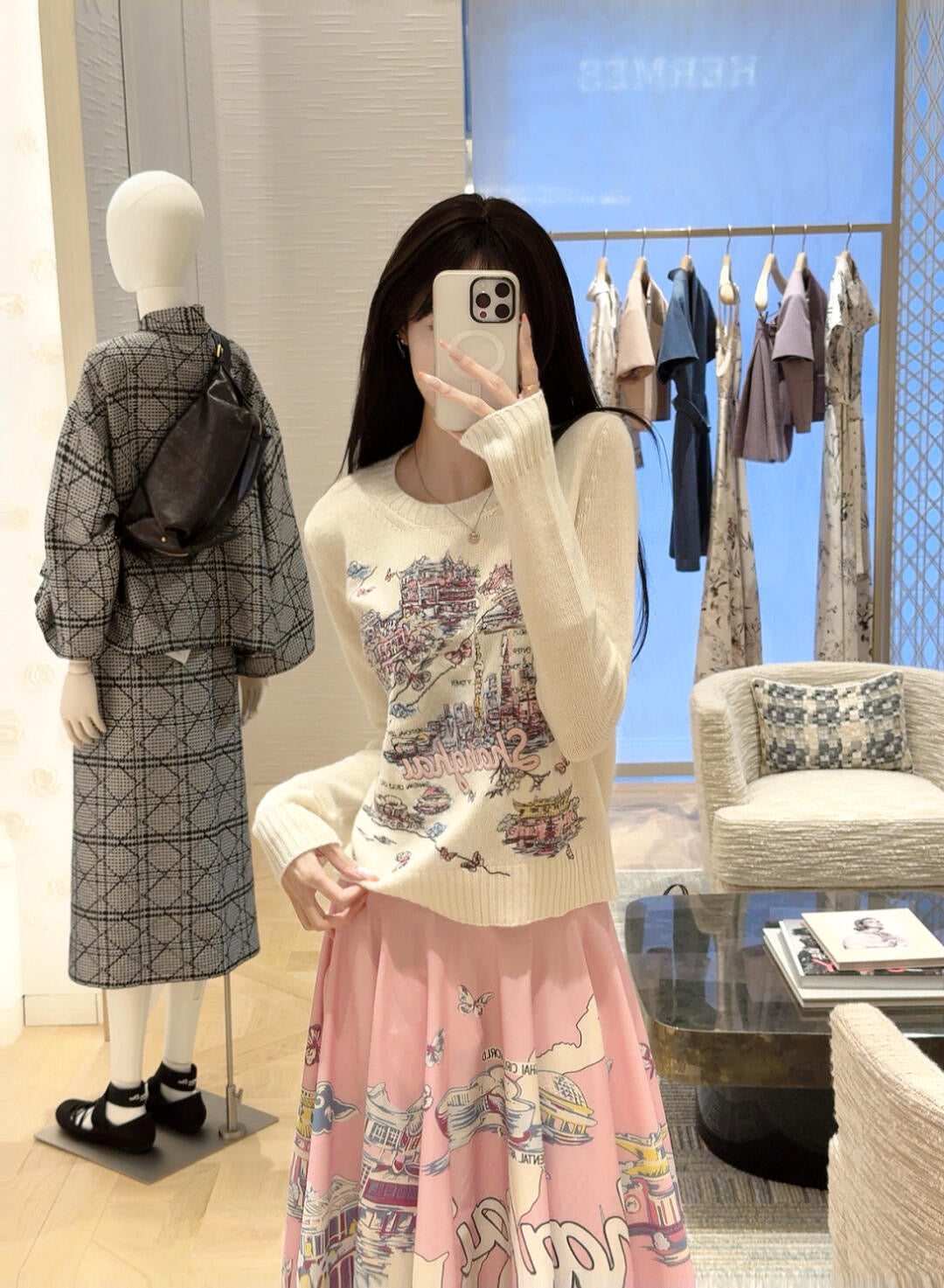 Embroidered Cashmere Knit Sweater  (Premium Quality)