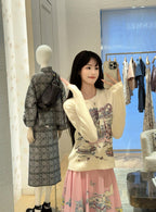 Embroidered Cashmere Knit Sweater  (Premium Quality)