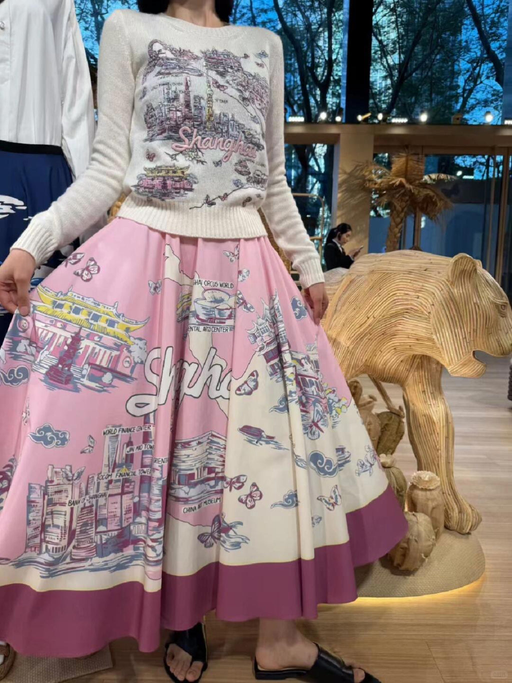 Embroidered Cashmere Knit Sweater  (Premium Quality)