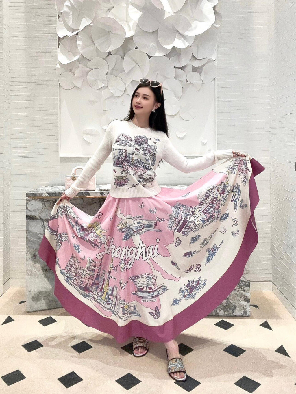 Embroidered Cashmere Knit Sweater  (Premium Quality)