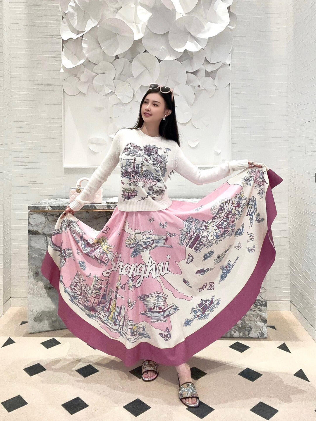 Embroidered Cashmere Knit Sweater  (Premium Quality)