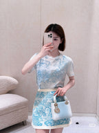 Floral Toile Knit Tee – Limited Edition