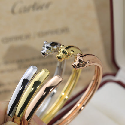 Bold Panther Bangle – No Stone Version
