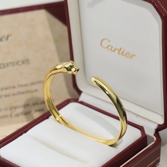 Bold Panther Bangle – No Stone Version
