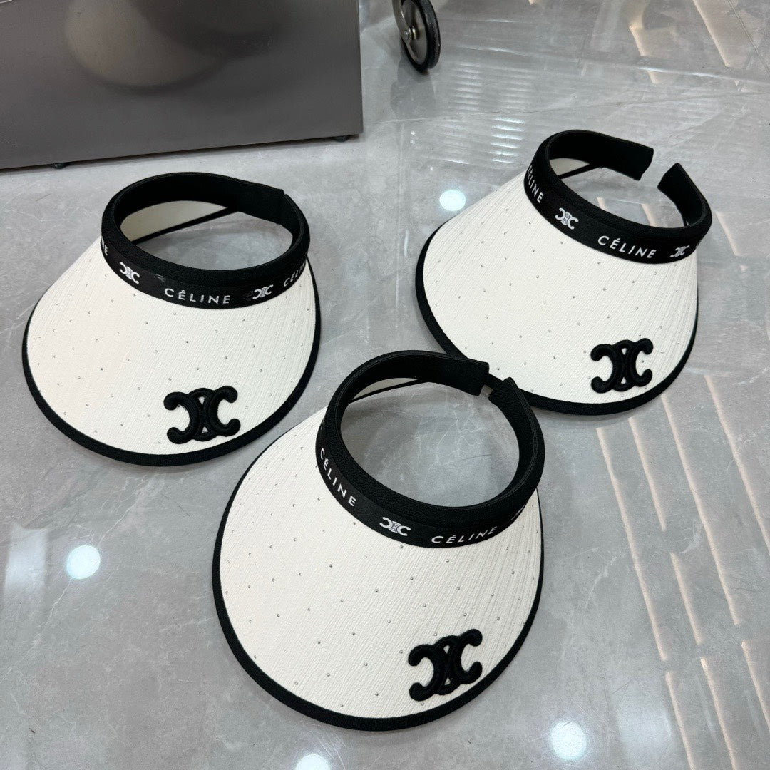 Crystal-Embellished Visor Cap – Sparkle Edition