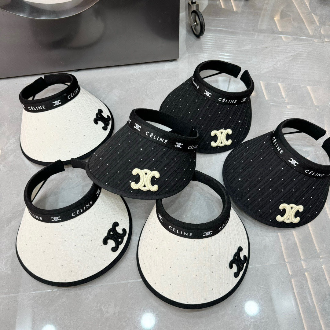 Crystal-Embellished Visor Cap – Sparkle Edition