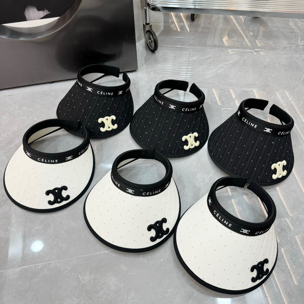 Crystal-Embellished Visor Cap – Sparkle Edition