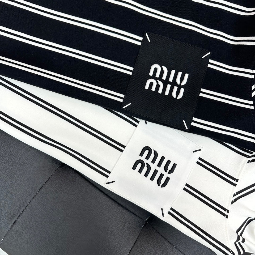 2025 Unisex Striped Knit T-Shirt – Retro College Vibes