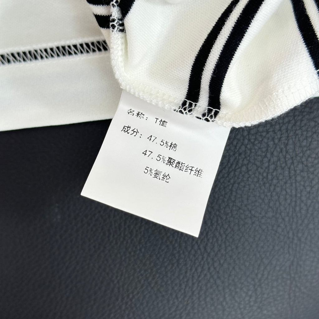 2025 Unisex Striped Knit T-Shirt – Retro College Vibes