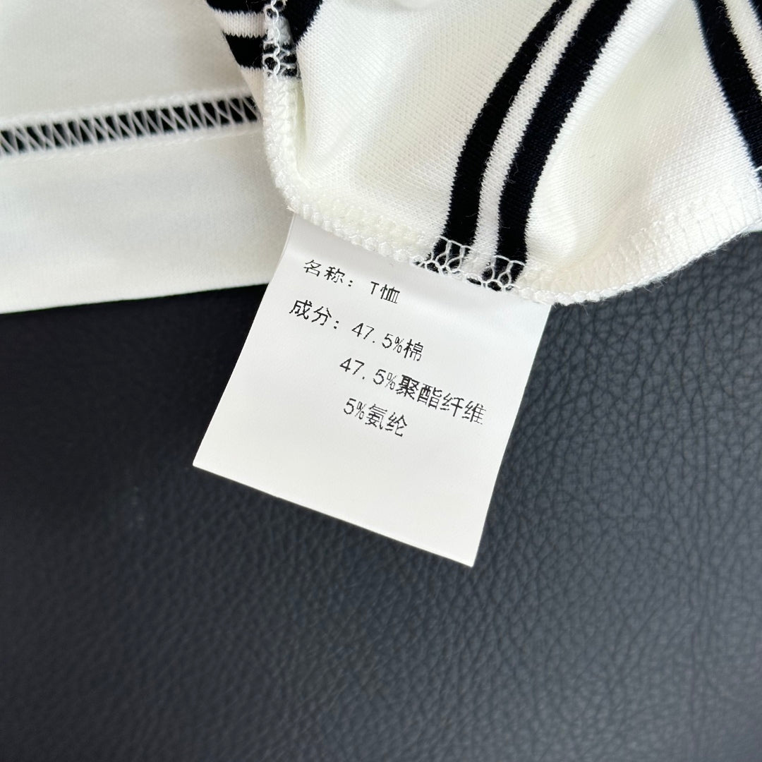 2025 Unisex Striped Knit T-Shirt – Retro College Vibes