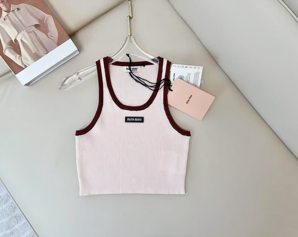 MM Sleeveless Ribbed Crop Top