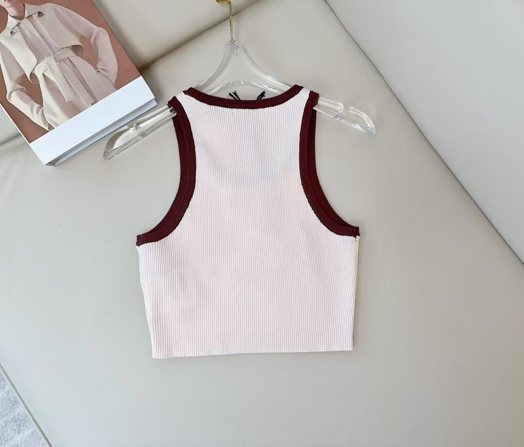 MM Sleeveless Ribbed Crop Top