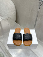 CLN Classic Leather Flat Slide Sandals