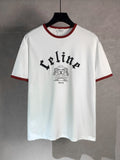 Unisex Velvet Lettering T-Shirt – Oversized Fit