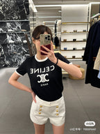 Unisex Contrast Neckline T-Shirt – Velvet Lettering