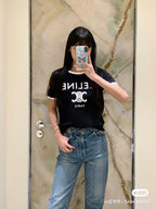 Unisex Contrast Neckline T-Shirt – Velvet Lettering