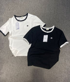 Unisex Contrast Neckline T-Shirt – Pocket Embroidery