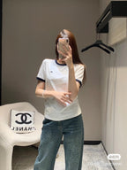 Unisex Contrast Neckline T-Shirt – Pocket Embroidery