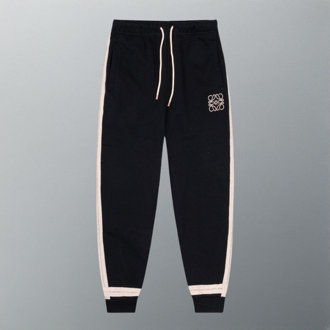 Unisex Embroidered Logo Pants – Woven Side Trim