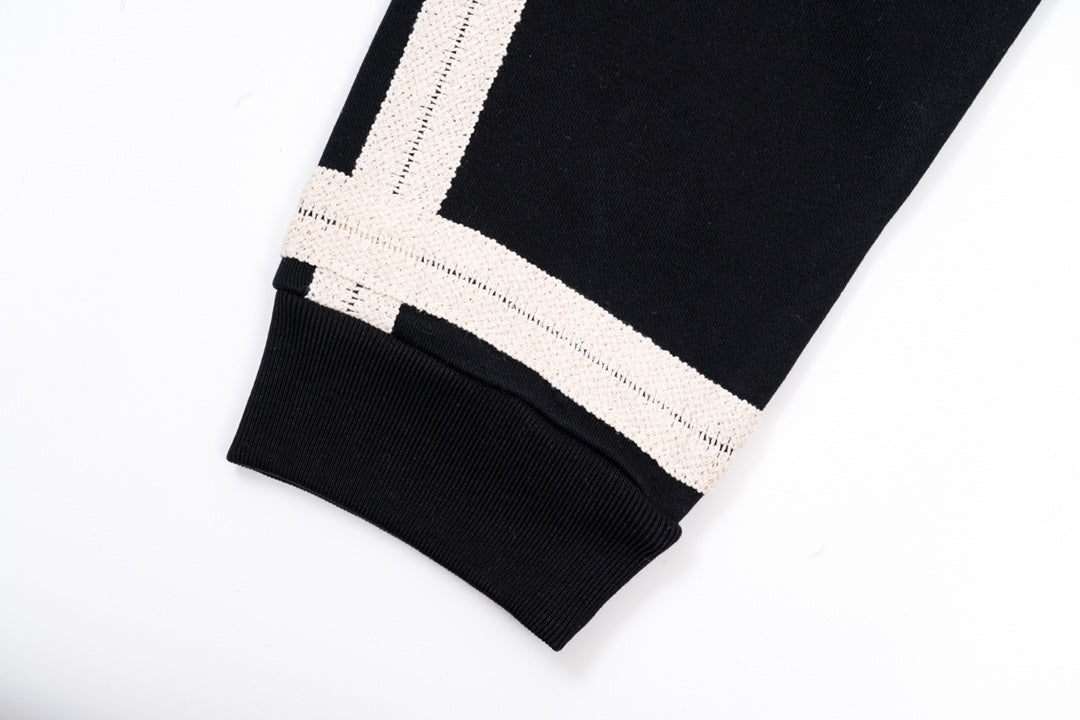 Unisex Embroidered Logo Pants – Woven Side Trim