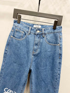 Unisex Straight-Leg Denim Jeans – Washed Finish