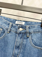 Unisex Straight-Leg Denim Jeans – Washed Finish