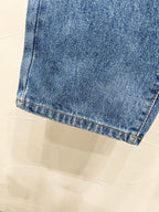 Unisex Straight-Leg Denim Jeans – Washed Finish