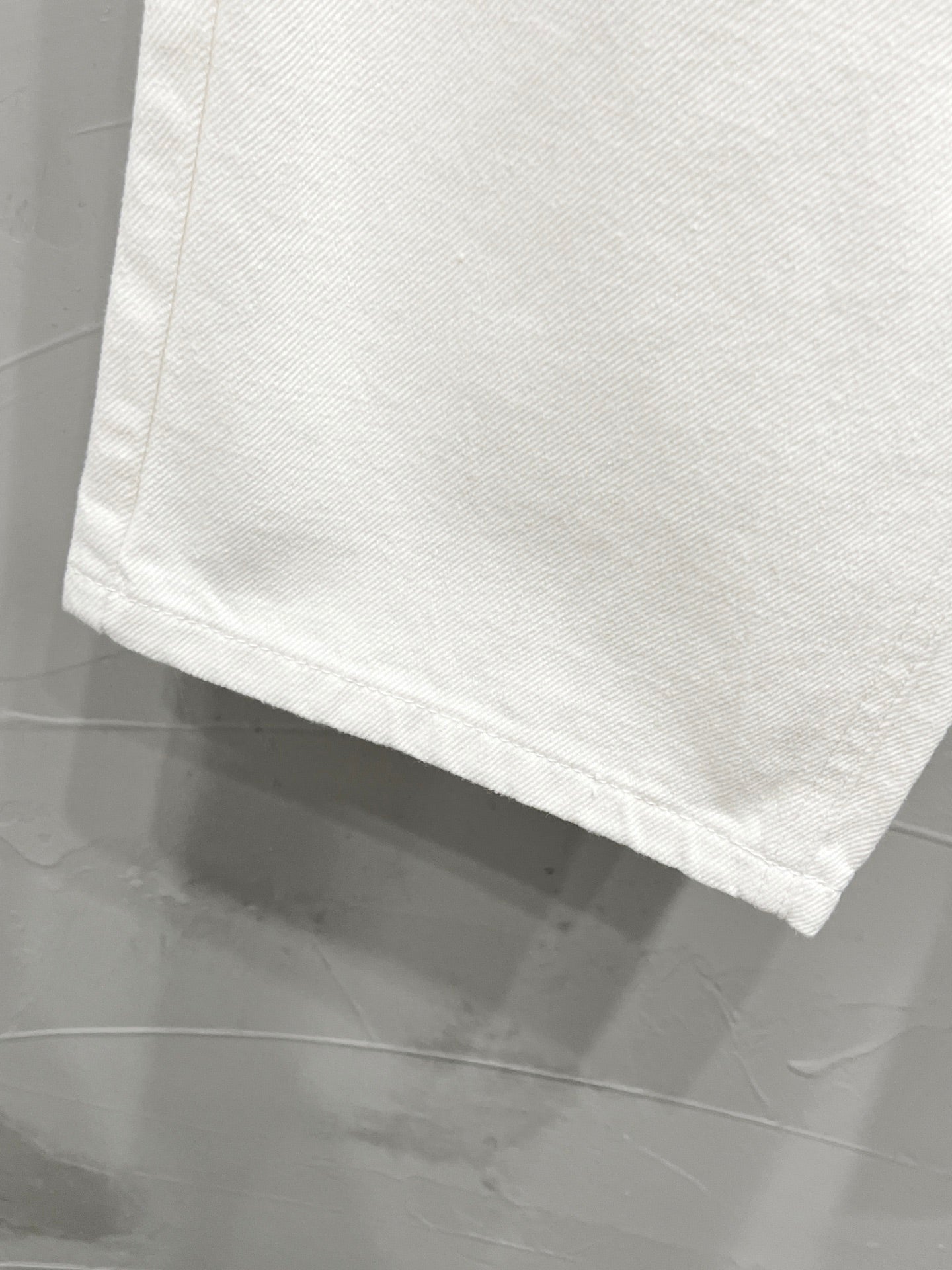 Unisex Printed Zip Straight-Leg Pants – White