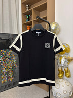 Unisex Embroidered Logo T-Shirt – Woven Trim Detailing