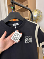 Unisex Embroidered Logo T-Shirt – Woven Trim Detailing