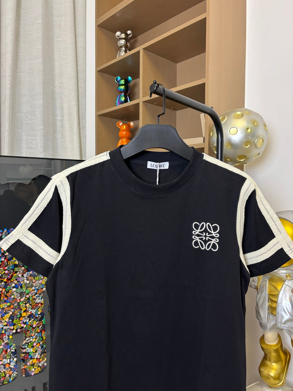 Unisex Embroidered Logo T-Shirt – Woven Trim Detailing