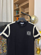 Unisex Embroidered Logo T-Shirt – Woven Trim Detailing