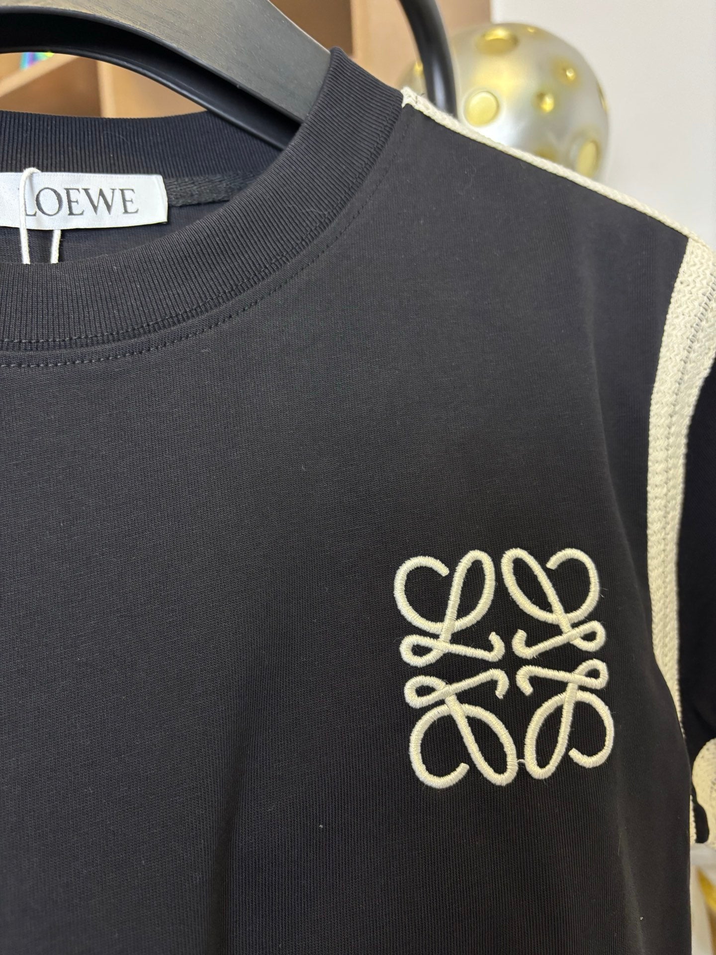 Unisex Embroidered Logo T-Shirt – Woven Trim Detailing