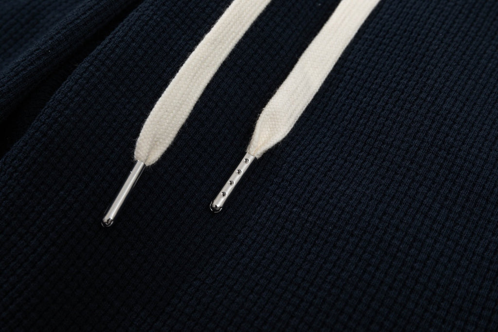 Unisex Embroidered Patchwork Waffle Shorts – Premium Textured Fabric