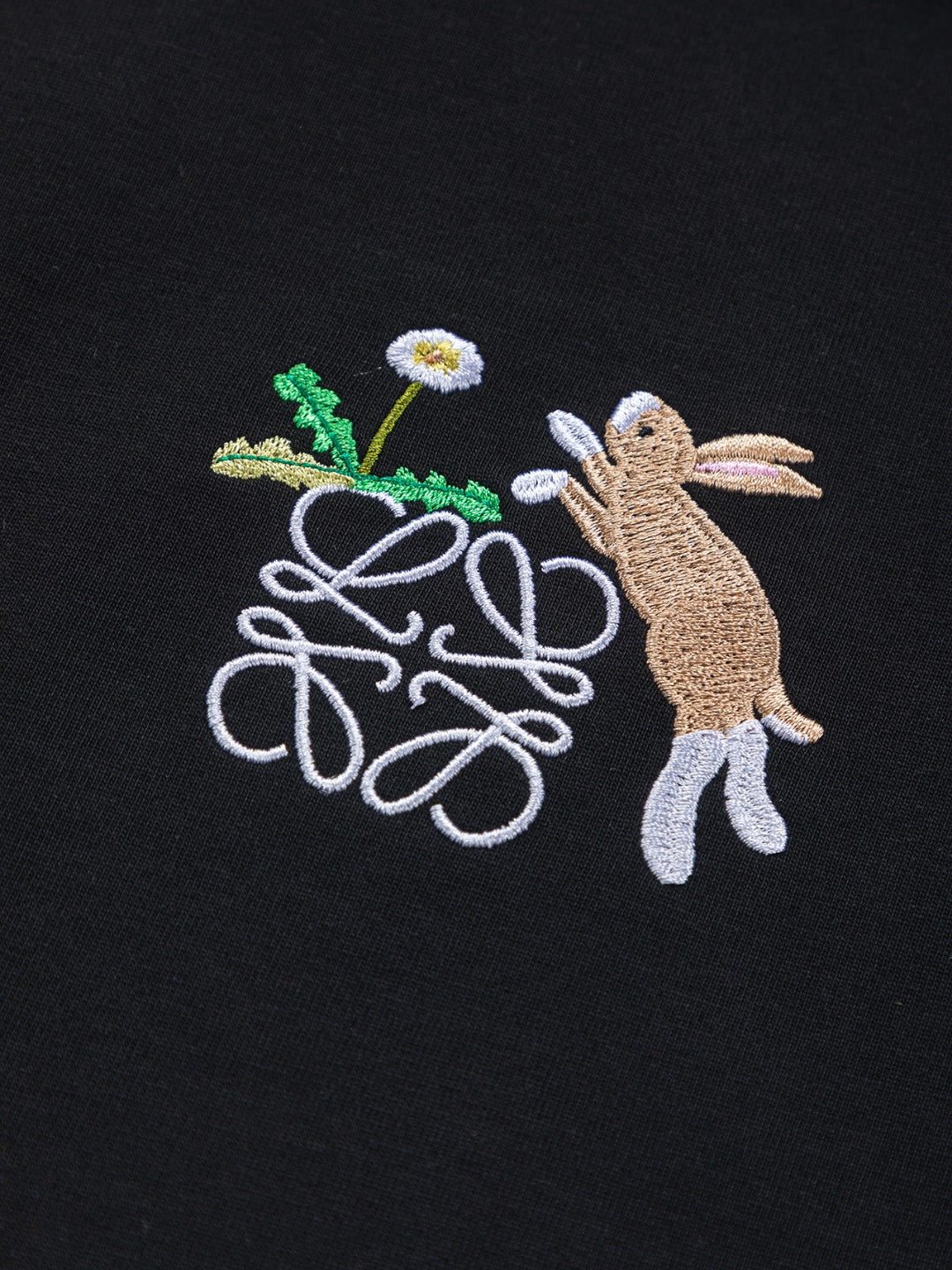 Unisex Embroidered Round-Neck T-Shirt