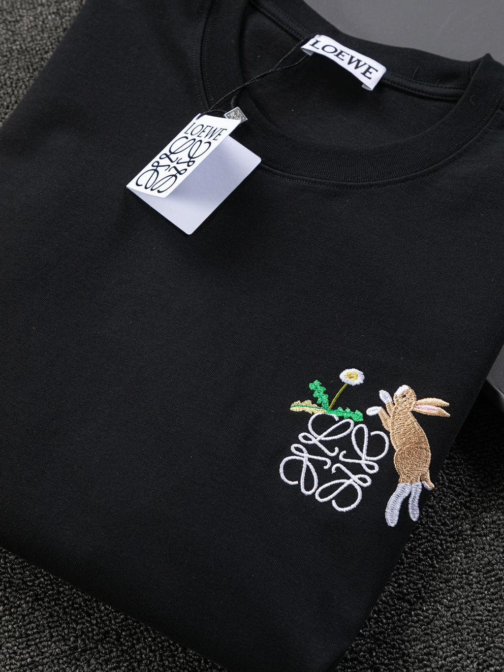 Unisex Embroidered Round-Neck T-Shirt