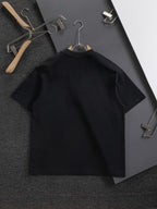 Unisex Feather Print Round-Neck T-Shirt