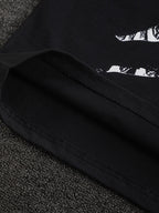 Unisex Feather Print Round-Neck T-Shirt