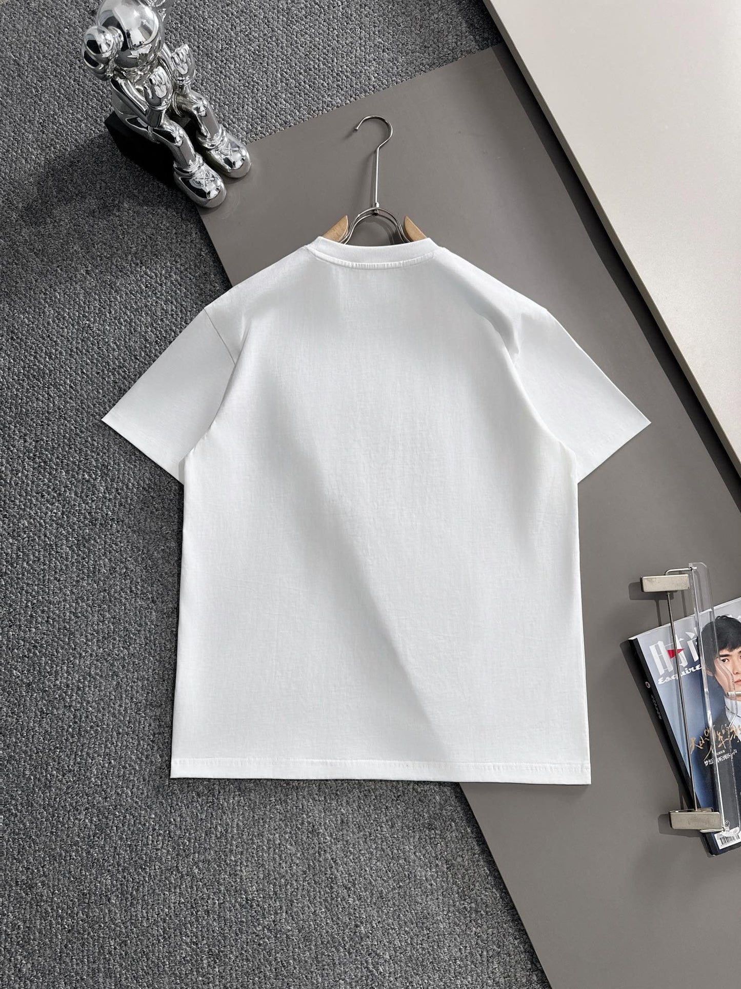 Unisex Embroidered Round-Neck T-Shirt
