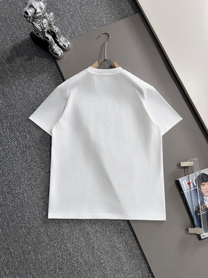 Unisex Embroidered Round-Neck T-Shirt