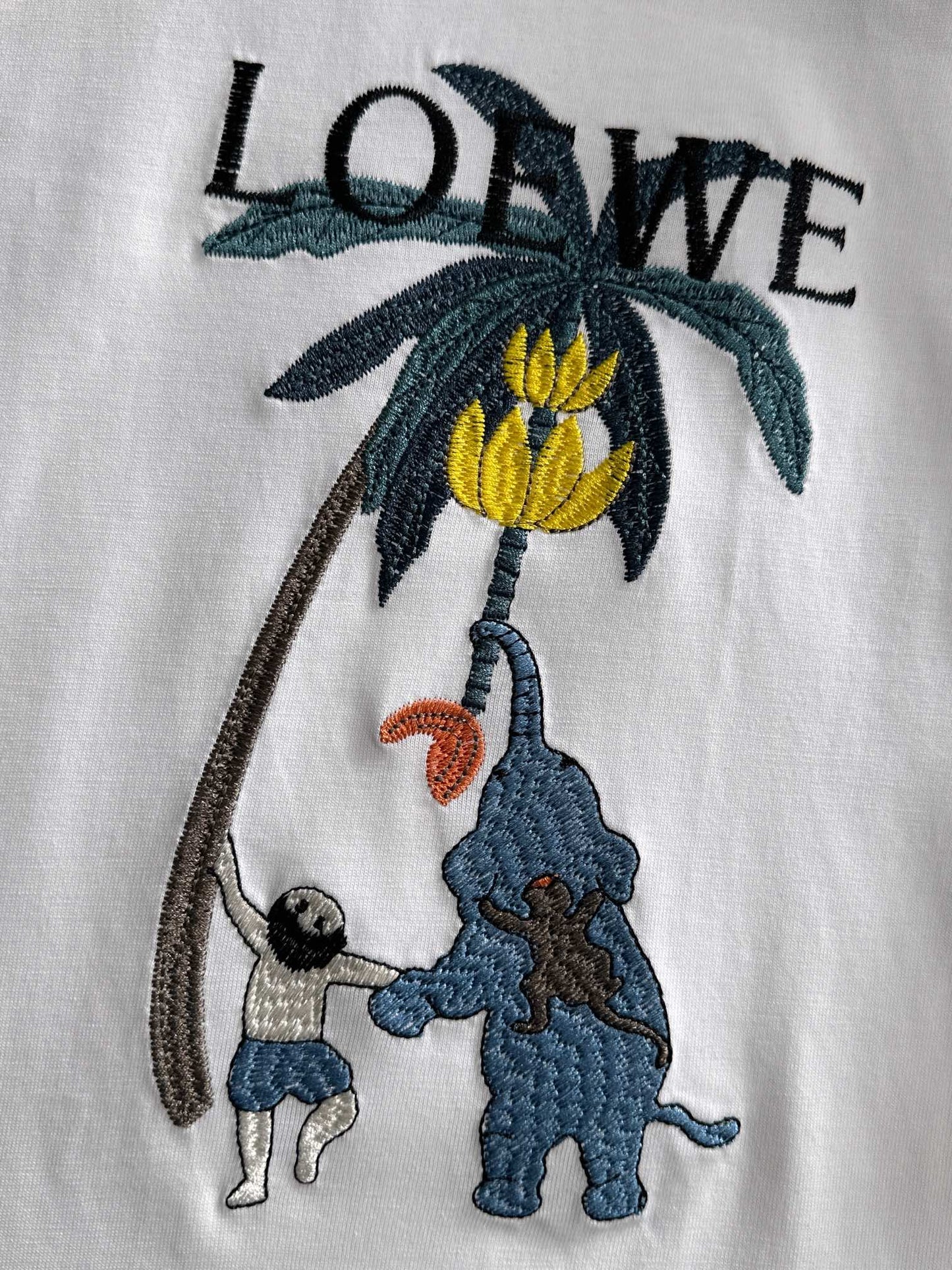 Unisex Embroidered Round-Neck T-Shirt